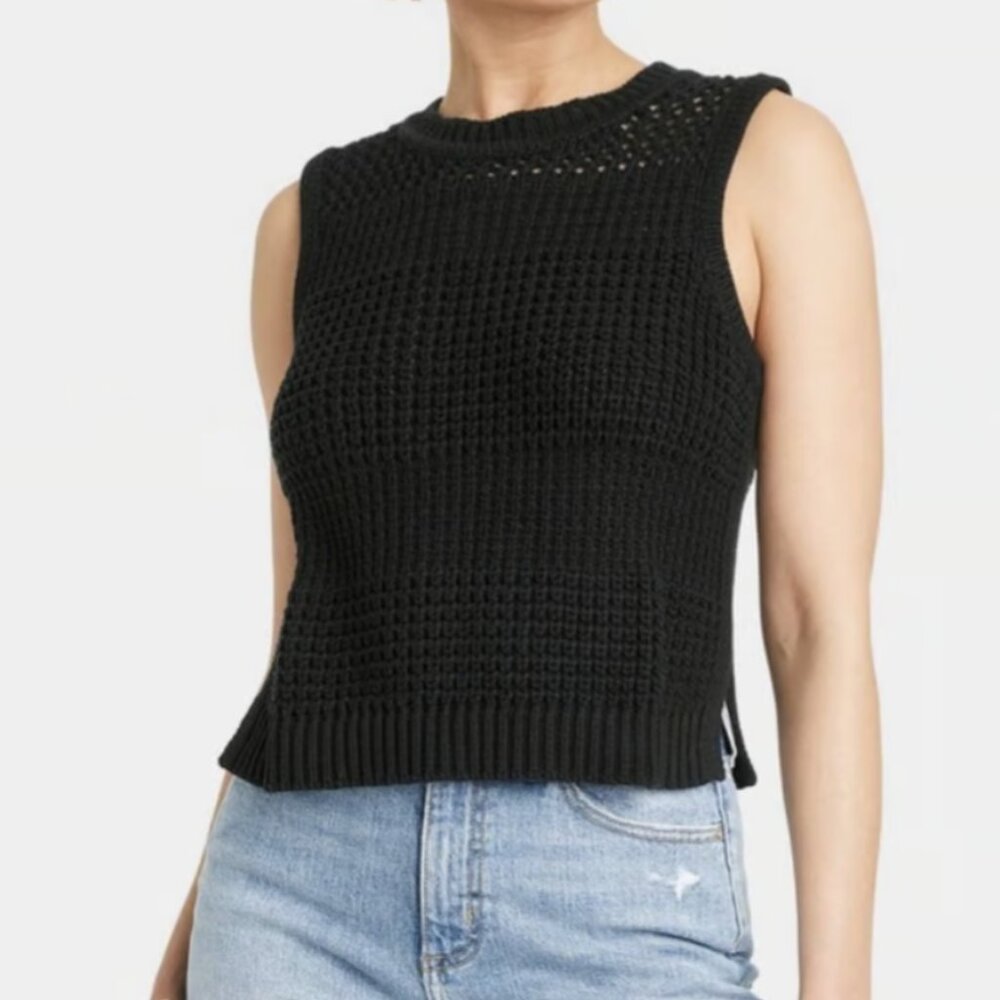 Women's Openwork Sweater Tank Top Universal Thread
